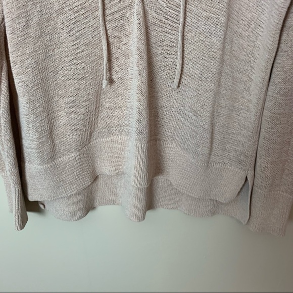 [LOFT] Blush Pink Lace Up V-neck Long Sleeve Pullover Sweater - Picture 3 of 7